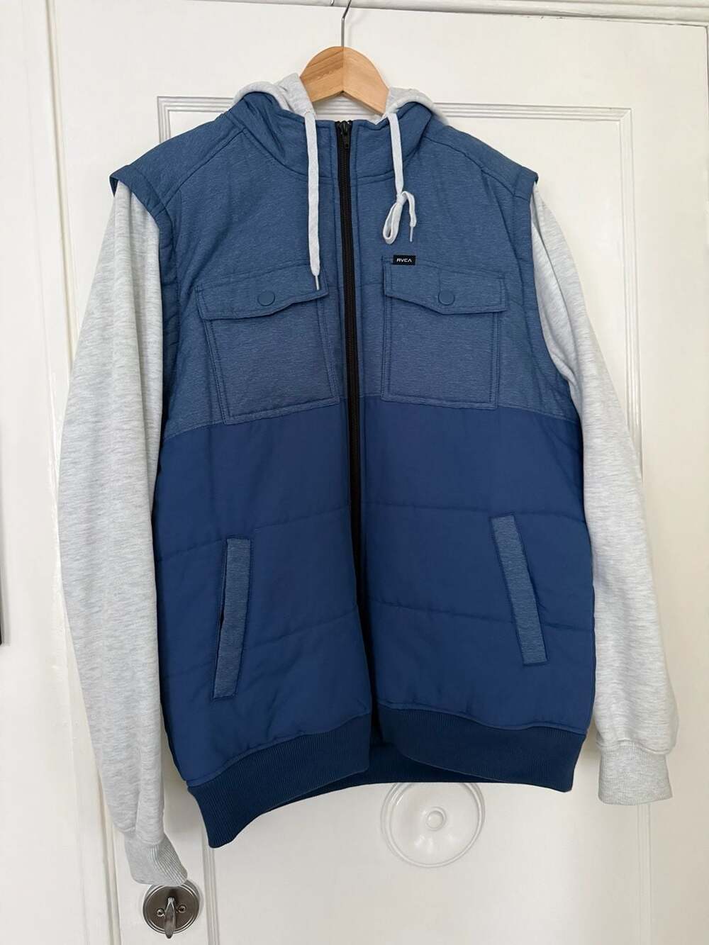 RVCA Wayward Puffer Jacket with Fleece Hood and Sleeves
